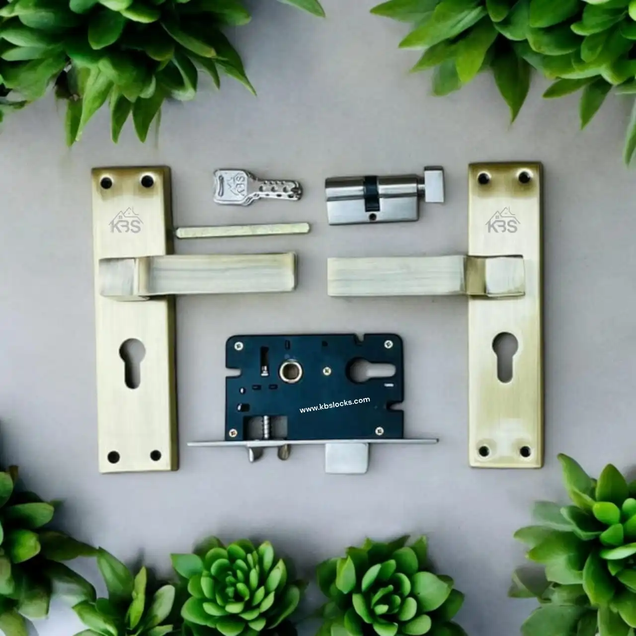 KBS Antique Brass Mortise Door Lock