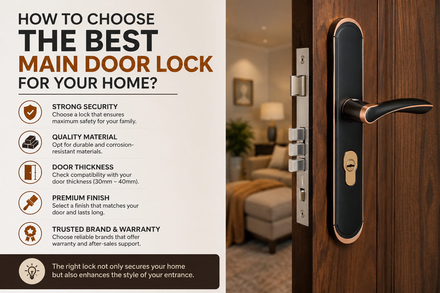 How to choose Best main door lock for your home?