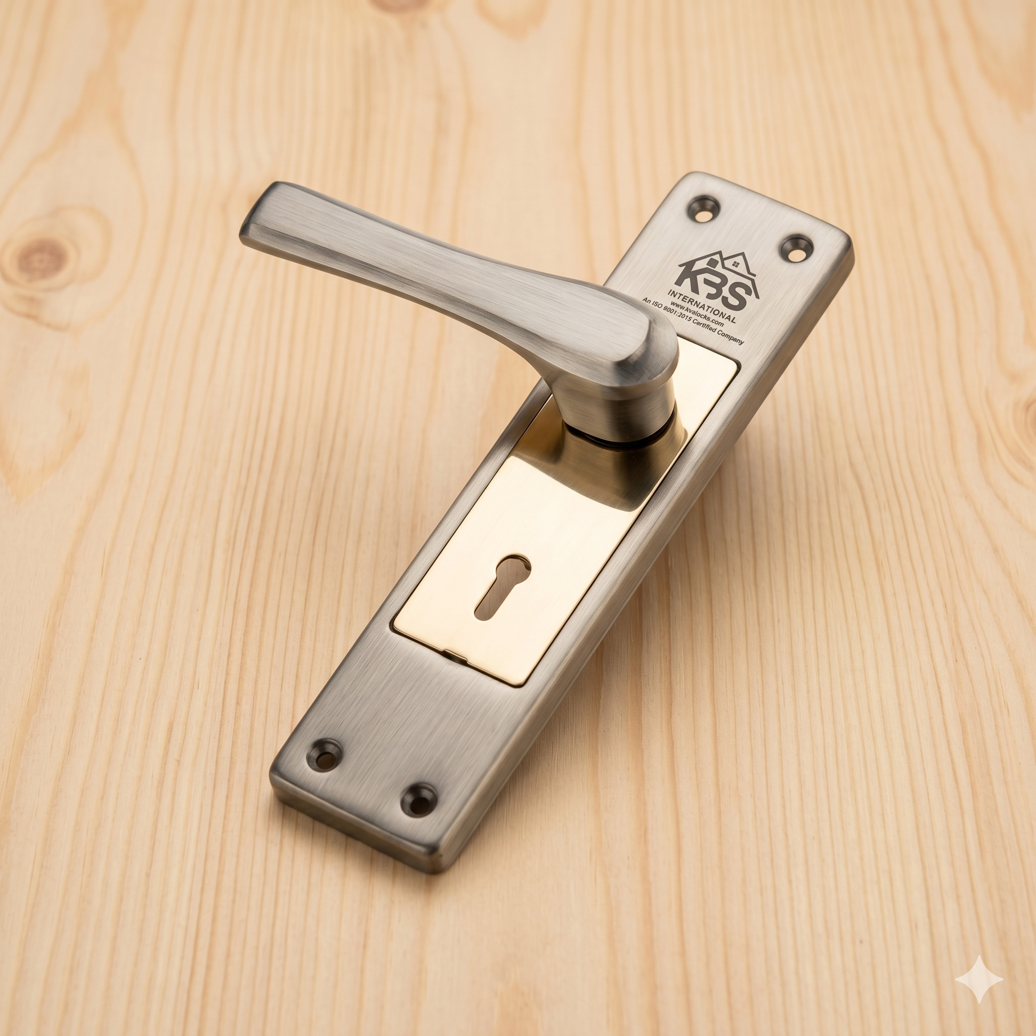 RETRO MORTISE DOOR LOCK SET MATT BLACK FINISH